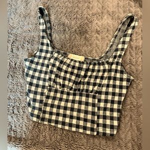 Altar’d State Green and white tank/crop top